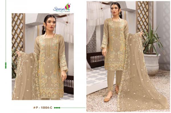 Saniya St P 10004 organza Designer Pakisatni Suit Collection